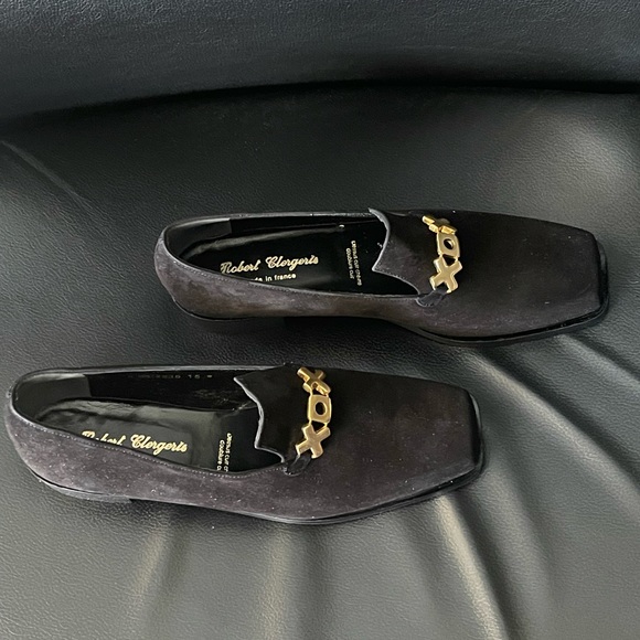 Robert Clergerie Black Suede Loafers - Picture 2 of 7